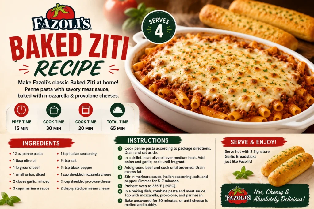Fazoli's Baked Ziti Recipe