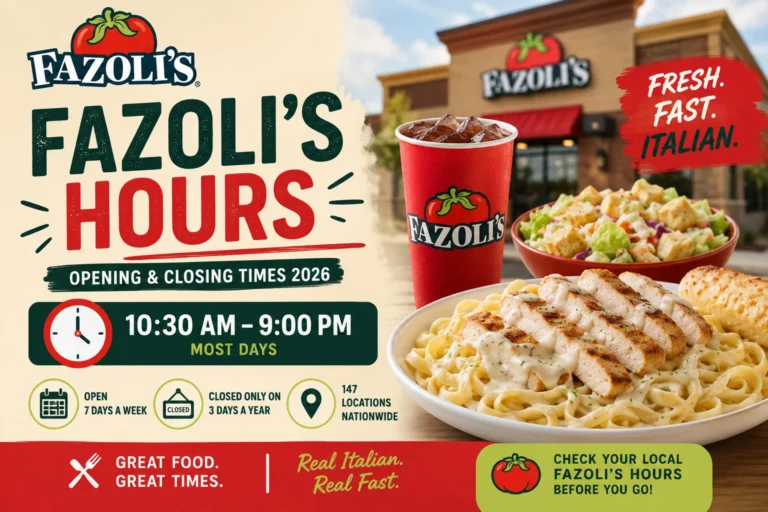 Fazoli's Hours