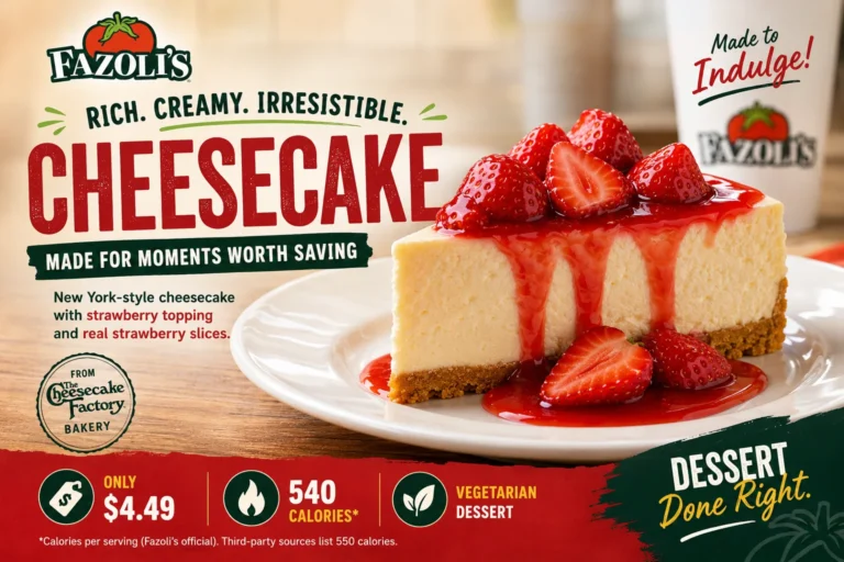 Fazoli's Cheesecake price