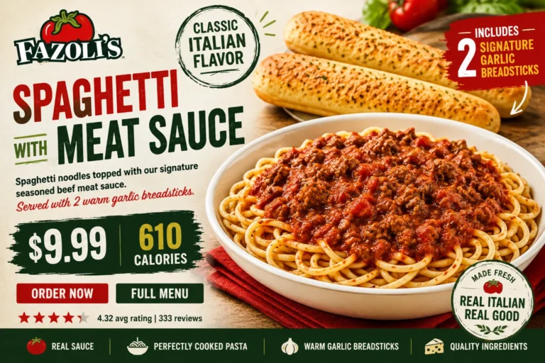 Fazolis Spaghetti with Meat Sauce