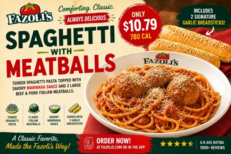 Fazolis Spaghetti with Meatballs price