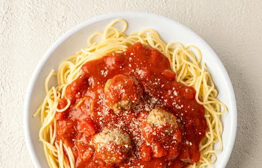 Fazoli's spaghetti with meatballs