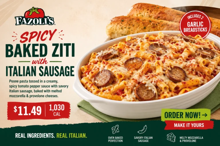 Fazolis Spicy Baked Ziti with Italian Sausage price